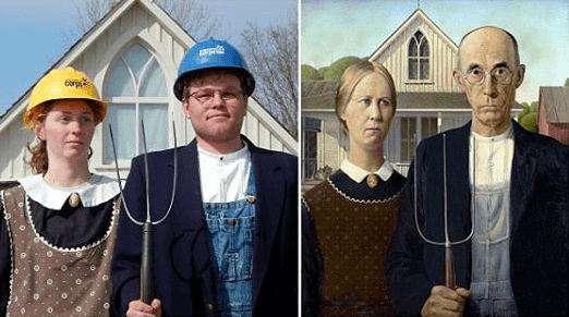 Crew enhances trail in American Gothic town