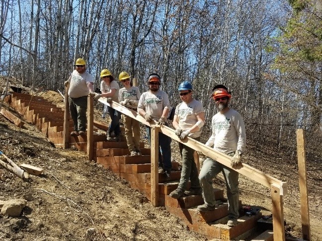 Stairway to learning: a Shakopee Crew in action