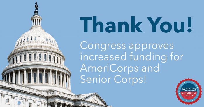 Thank Congress for saving AmeriCorps