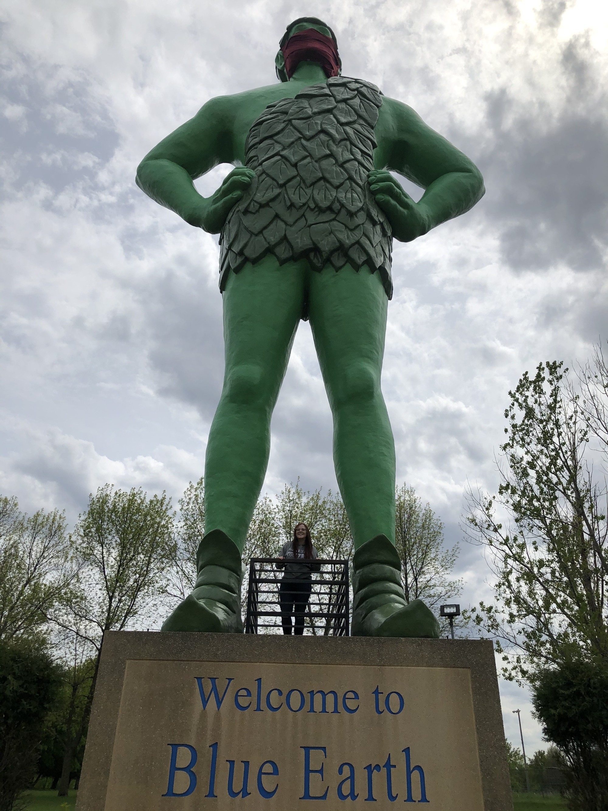 Jolly green giant statue