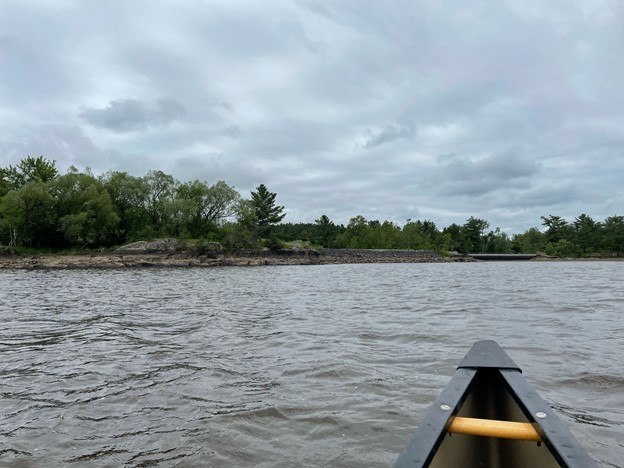 Front of Canoe in water