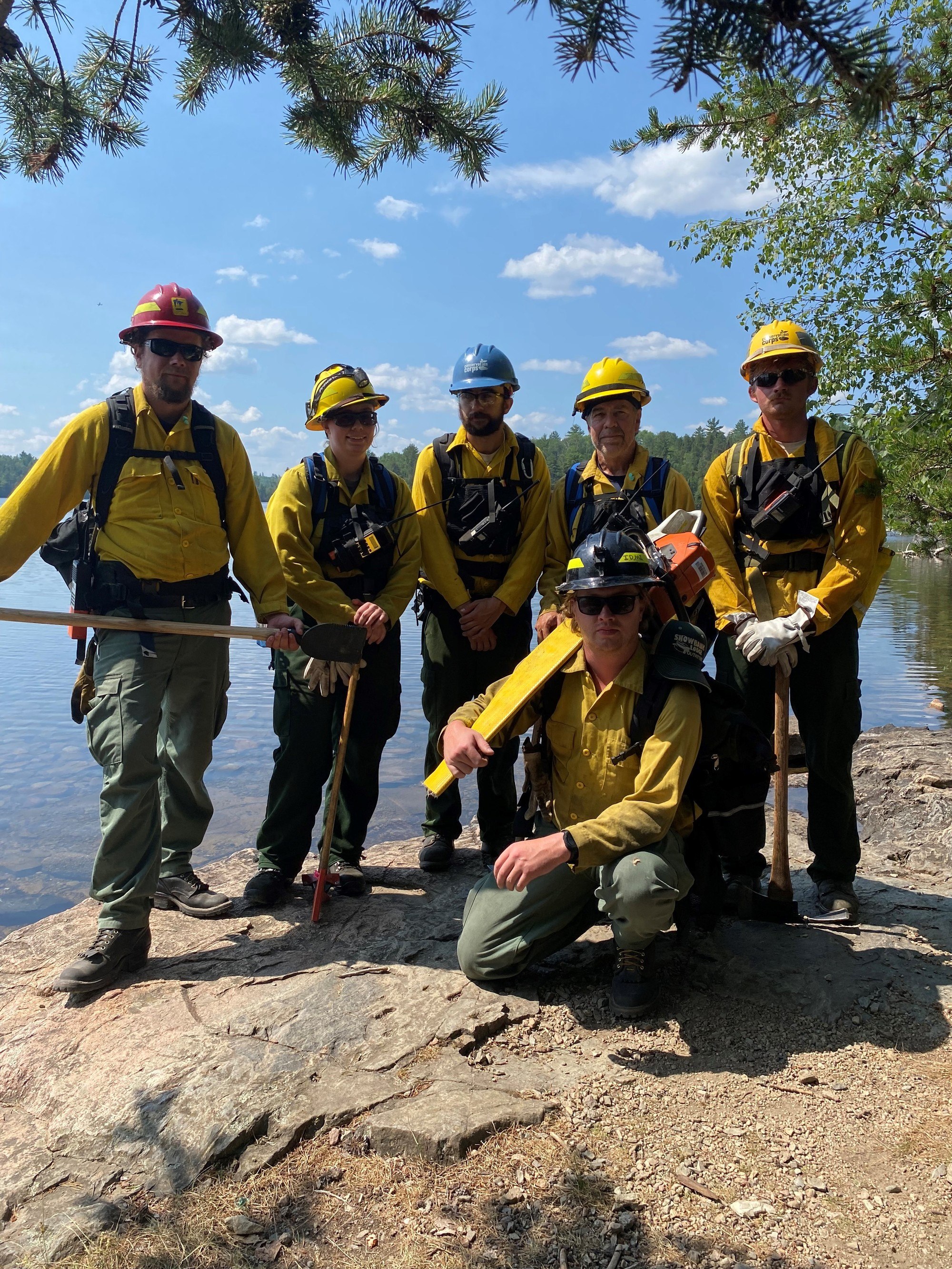 crew in fire gear.