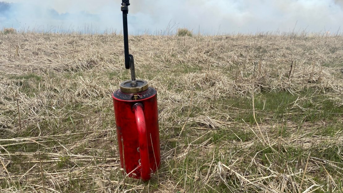 Red drip torch can used to start fires