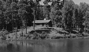 old photo of small cabin