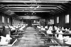 old photo of mess hall