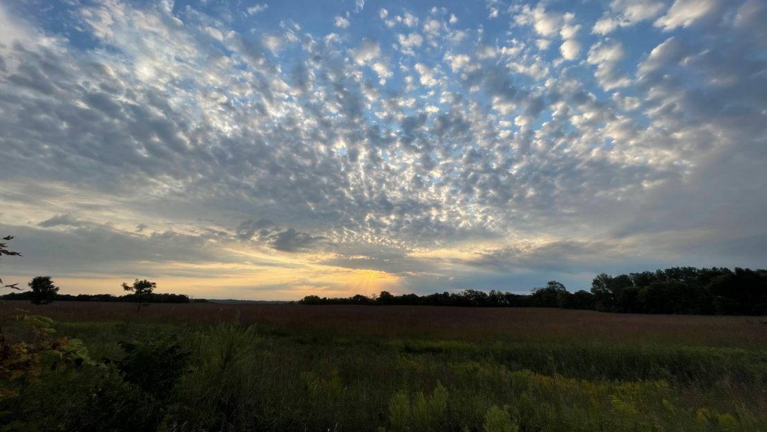 sunrise over prairie