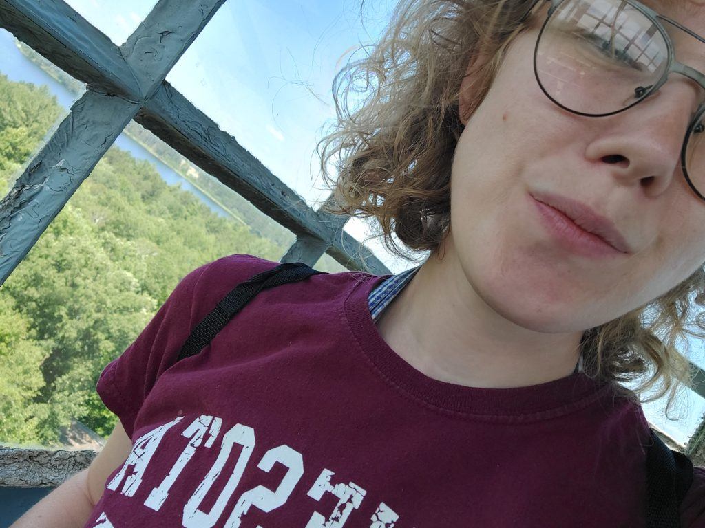 Selfie from the top of the fire tower.