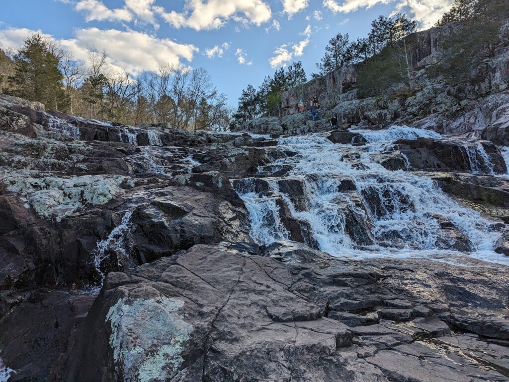 A rocky waterfall