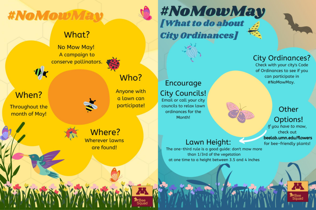 Charts promoting #NoMowMay