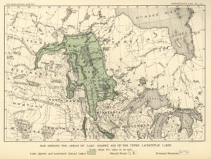 old USGS map showing Lake Agassiz