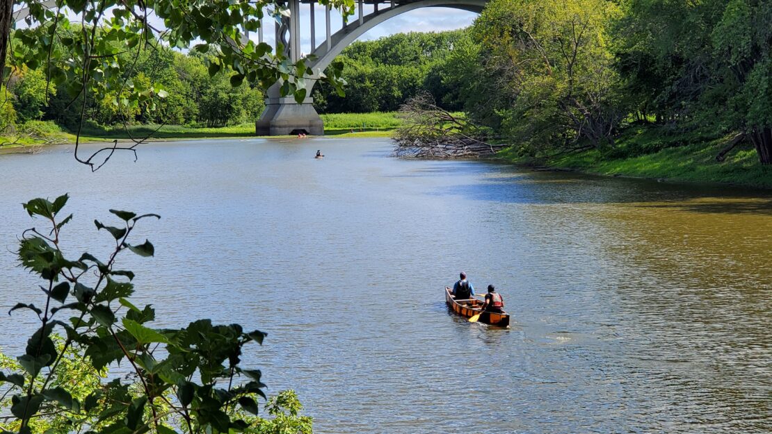 Canoe on a river