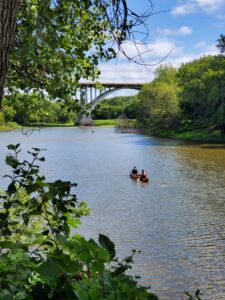 Canoe on a river