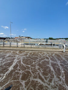 Pool of turbulent water.