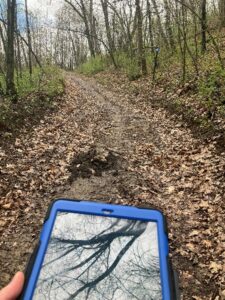 Ipad on a trail.