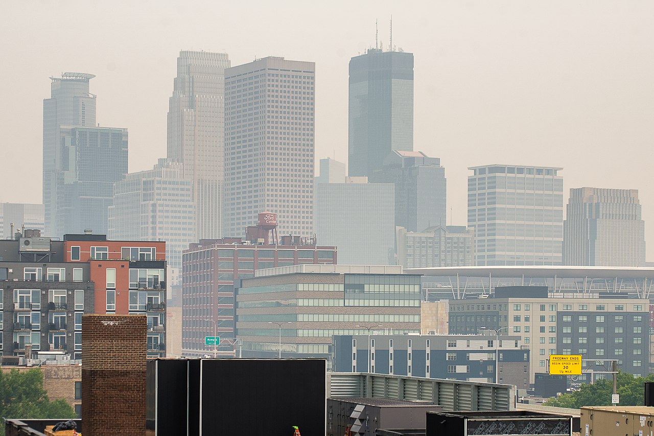 Smoke and skyline