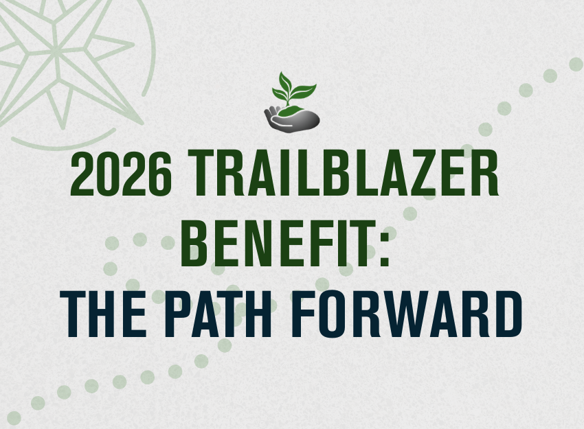 2026 Trailblazer Benefit: The Path Forward decorative event graphic